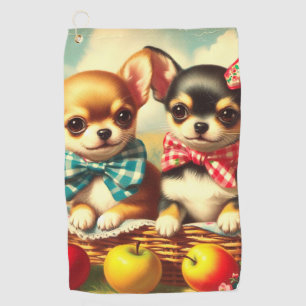 Cute Chihuahua Puppies Golf Towel
