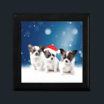 Cute Chihuahua Puppies with Santa Hat Christmas Gift Box<br><div class="desc">Cute Chihuahua Puppies with Santa Hat Christmas</div>