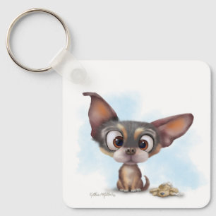 Cute Chihuahua Puppy Cartoon Keychain
