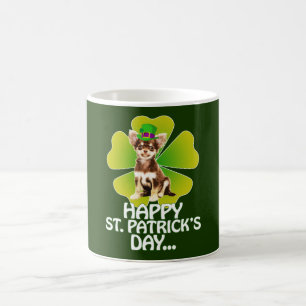 Cute Chihuahua Puppy Hat St. Patrick Day Coffee Mug