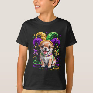 Cute Chihuahua Puppy Mardi Gras Dog Lovers Fun Car T-Shirt