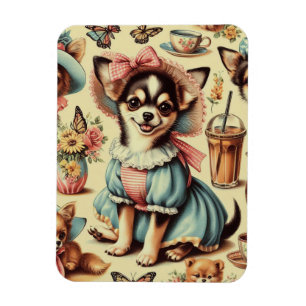 Cute Chihuahua Puppy Painting Magnet