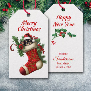 Cute Chihuahua Puppy Peeking Gift Tags