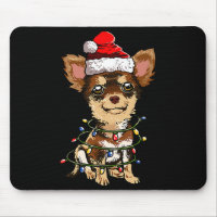Cute Chihuahua Santa Christmas Tree Lights Xmas Do