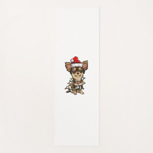 Cute Chihuahua Santa Christmas Tree Lights Xmas Do Yoga Mat