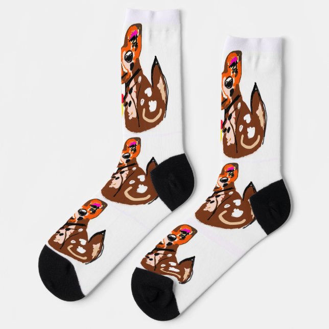 Cute Chihuahua style Socks (Left)