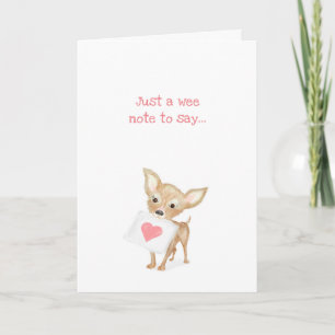 Cute chihuahua Valentine's Day card