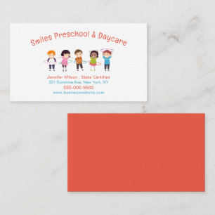 Cute Child Daycare Childcare Center Service Business Card