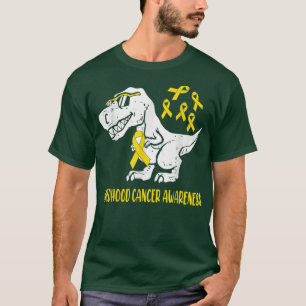 Cute Childhood Cancer Awareness Dinosaur Boys Kids T-Shirt