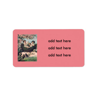 Cute Children Bird Nest Tree Label