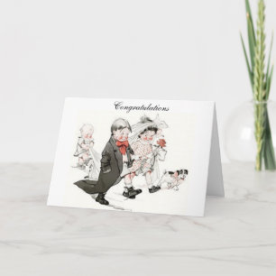 Cute Children Doing The Wedding March Card