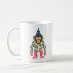 Cute Chimpanzee in Wizard Hat Mug