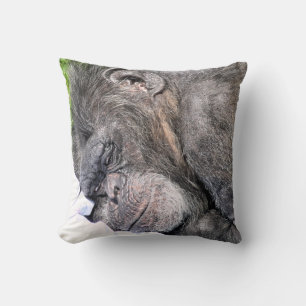 CUTE CHIMPANZEE THROW PILLOW