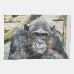 CUTE CHIMPANZEES KITCHEN TOWEL