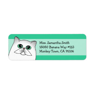 Cute Chincilla Persian Cat Return Address Labels