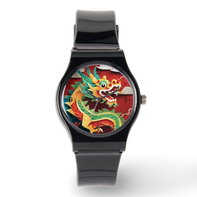Cute Chinese New Year Dragon Zodiac Birthday W Watch (Front)
