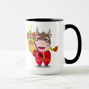 Cute Chinese New Year of the Ox Traits Mug