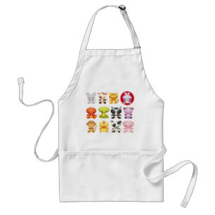 Cute Chinese Zodiac Cartoon Animals Apron