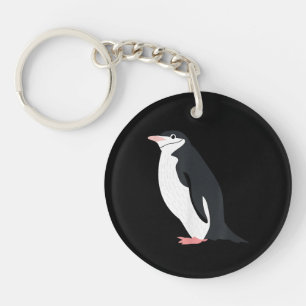 Cute Chinstrap Penguin Funny Antarctic Animal Love Keychain