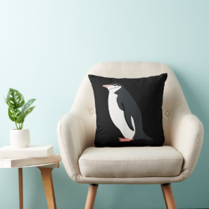 Cute Chinstrap Penguin Funny Antarctic Animal Love Throw Pillow