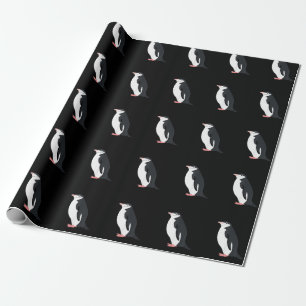 Cute Chinstrap Penguin Funny Antarctic Animal Love Wrapping Paper