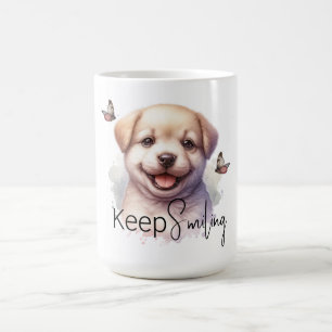 Cute Chiot Gardez Le Sourire Mug Personnalisé