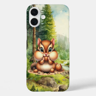 Cute chipmunk animal lovers iPhone 16 plus case