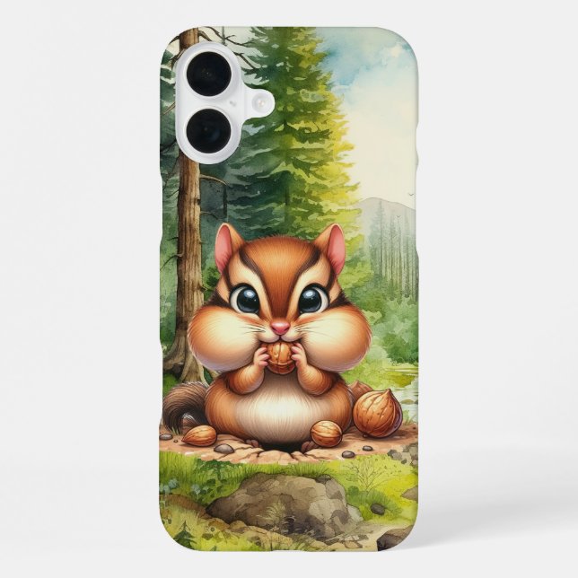 Cute chipmunk animal lovers iPhone case (Back)