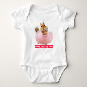 Cute Chipmunk Ballerina in tutu at Dance Studio Baby Bodysuit