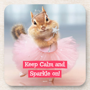 Cute Chipmunk Ballerina in tutu at Dance Studio Coaster