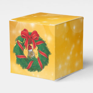 Cute Chipmunk Christmas Wreath Favor Box