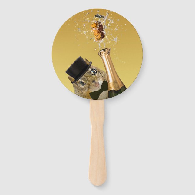 Cute Chipmunk Formal Celebration Hand Fan (Front)