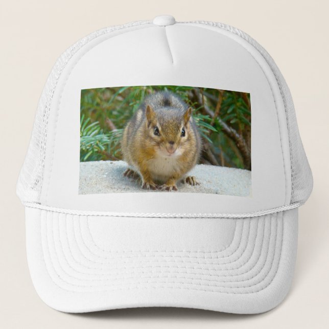 Cute Chipmunk Has His Eye On You Trucker Hat (Front)