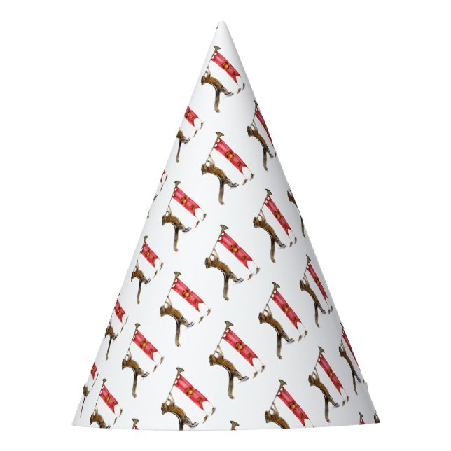 Cute Chipmunk Herald Party Hat (Front)