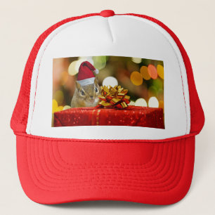 Cute Chipmunk Merry Christmas Trucker Hat