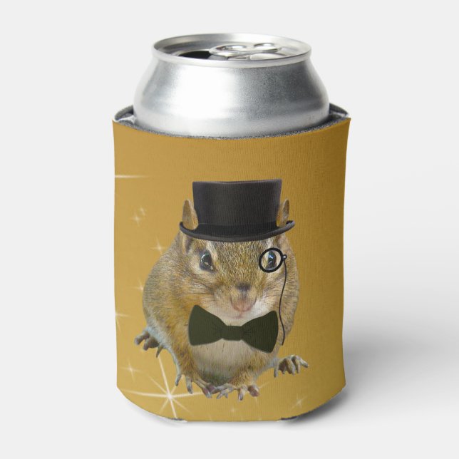 Cute Chipmunk New Year’s Eve Party Can Cooler (Can Front)