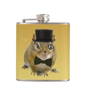 Cute Chipmunk New Year’s Eve Party Hip Flask