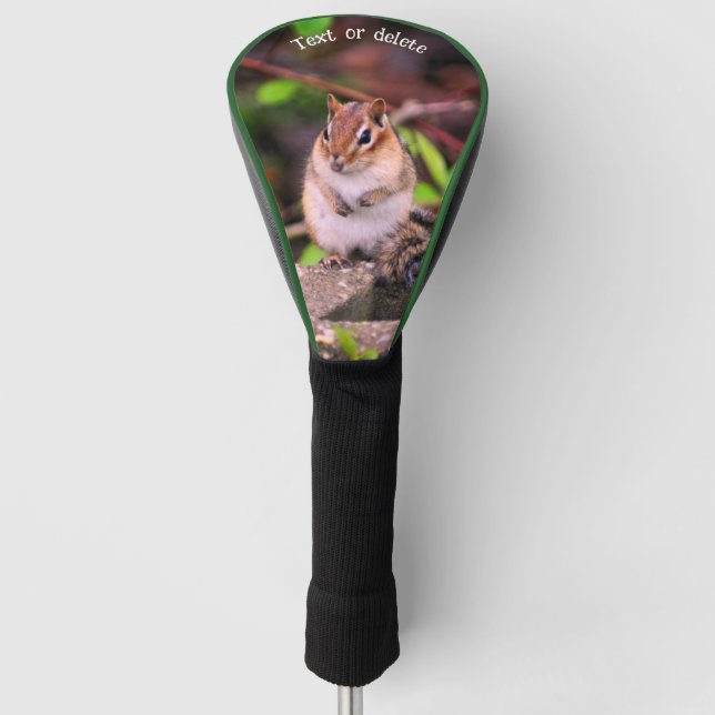 Cute Chipmunk Wildlife Animal Personalized Golf Head Cover (Front)