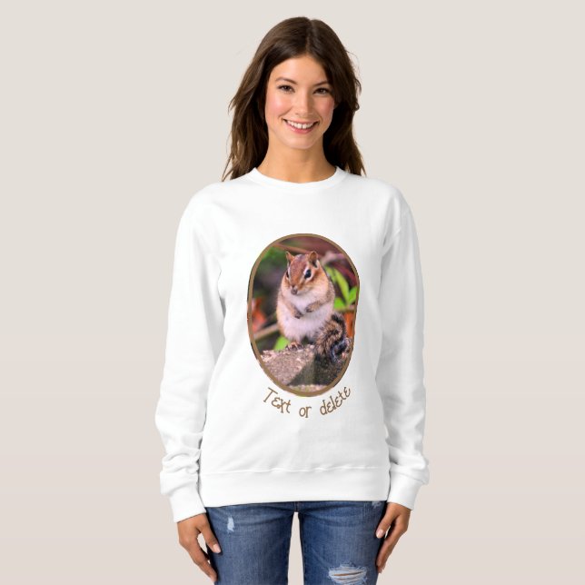 Cute Chipmunk Wildlife Personalized  Sweatshirt (Front Full)