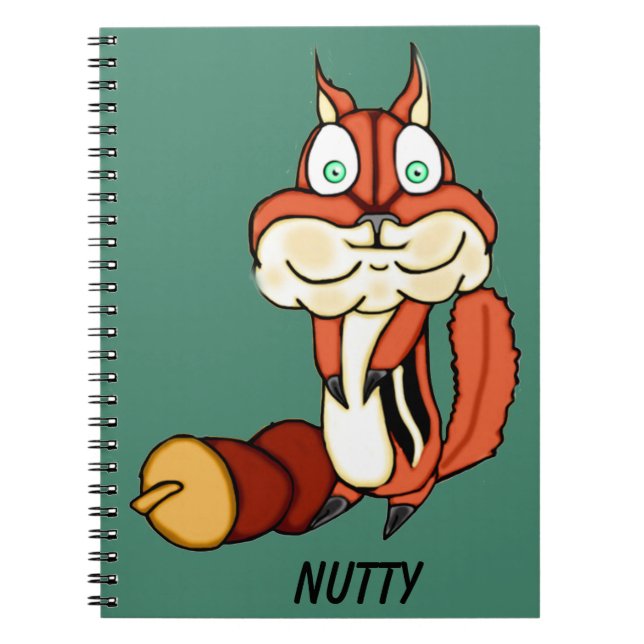 Cute Chipmunk with Nuts Notebook (Front)