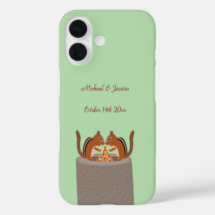 Cute Chipmunks Fall Wedding Custom iPhone 16 Case