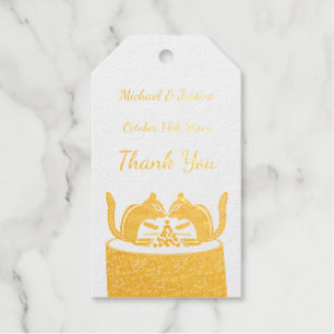 Cute Chipmunks Fall Wedding Custom Gift Tags