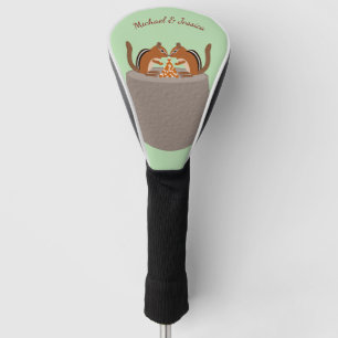 Cute Chipmunks Fall Wedding Custom Golf Head Cover