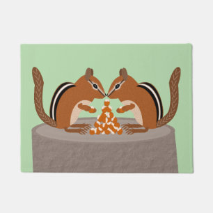 Cute Chipmunks Fall Wedding Doormat