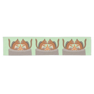 Cute Chipmunks Fall Wedding Short Table Runner