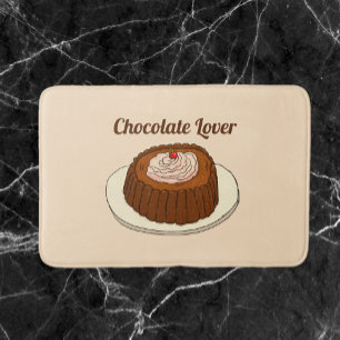 Cute Chocoholic Chocolate Lover Bath Mat