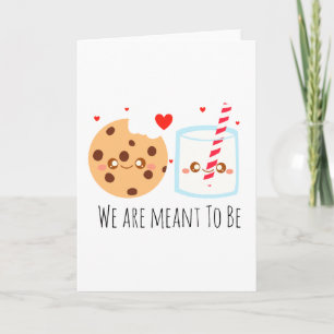 Cute Chocolate Chip Cookie And Glass Of Milk Card