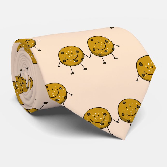 cute chocolate chip cookies tie (Rolled)