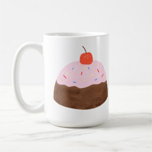 Cute Chocolate Cupcake With Cherry Birthday Gift Coffee Mug
