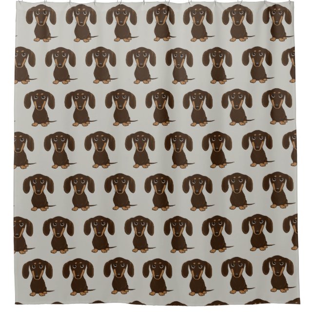 Cute Chocolate Dachshunds Pattern Wiener Dog Lover (Front)